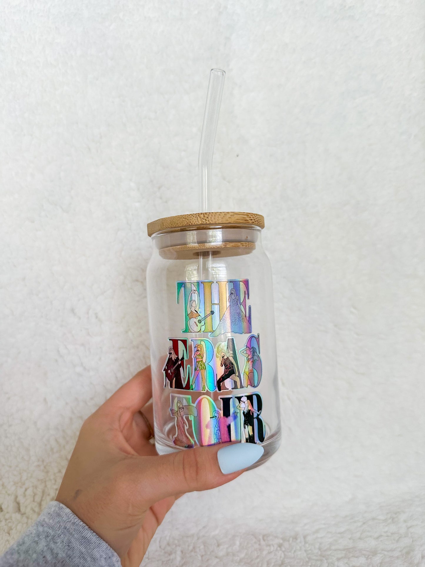 T-Swift the eras tour holographic glass cup.