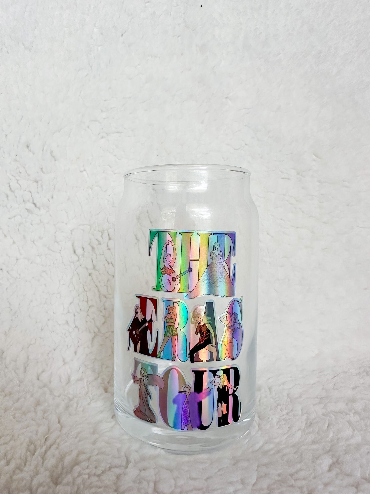 T-Swift the eras tour holographic glass cup.